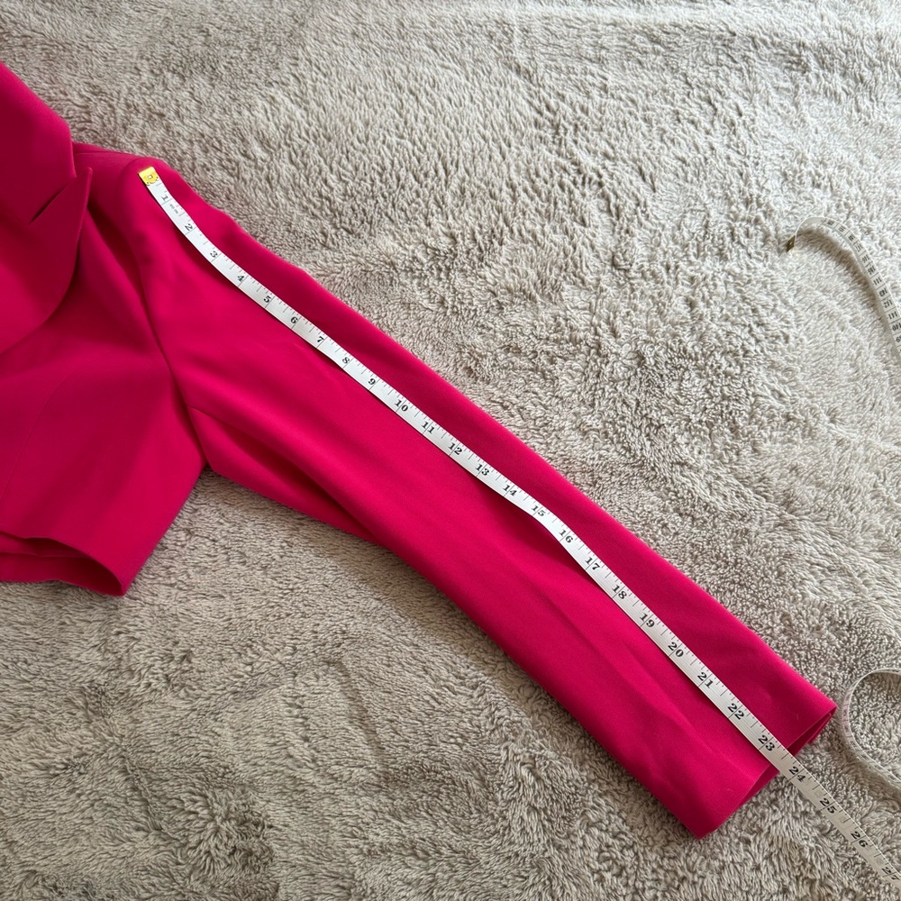 Sergio Hudson × Target Fuschia Pink Cropped Boxy Blazer Jacket Formal Party - Picture 10 of 10